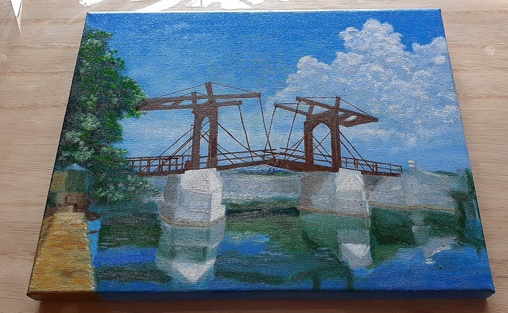 【原画】作品番号:Y008-F3「ジャカルタの跳ね橋#1」(F3号)