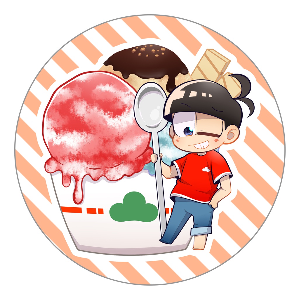 六つ子アイス缶バッジ(おそ松)