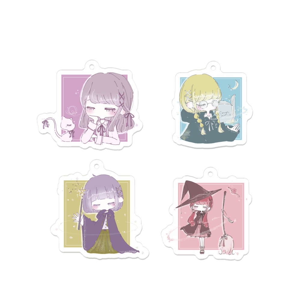 魔女のアクリルキーホルダー