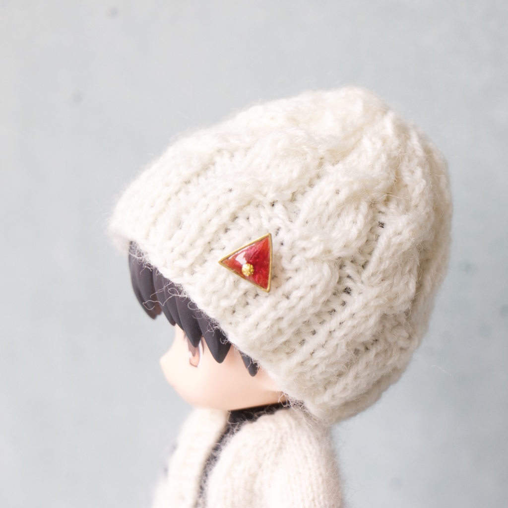 ピンバッチ風アクセサリー(レッド)