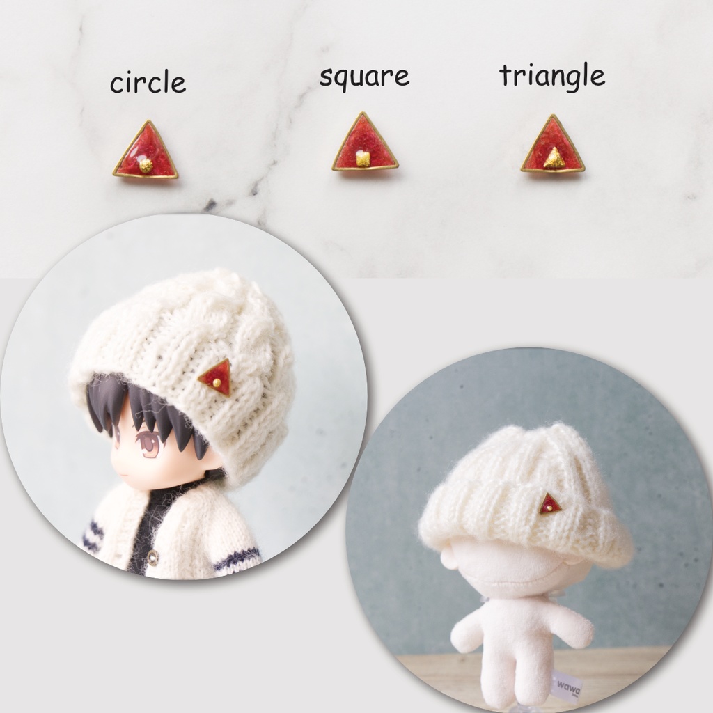 ピンバッチ風アクセサリー(レッド)