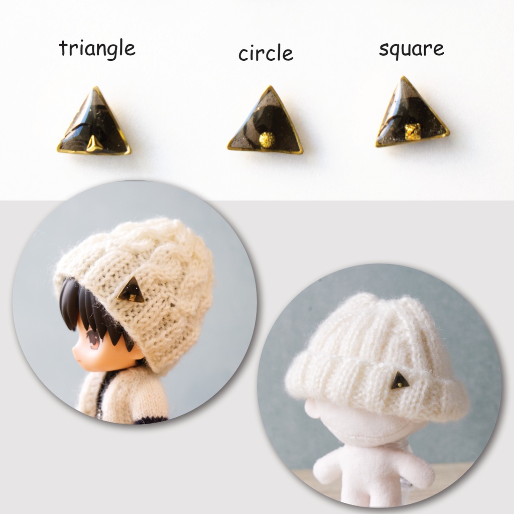 ピンバッチ風アクセサリー(ブラック)