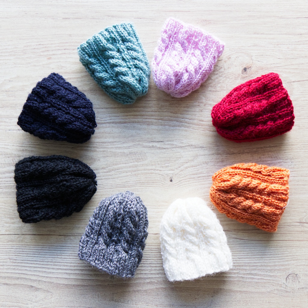 縄編みニット帽(Mサイズ)