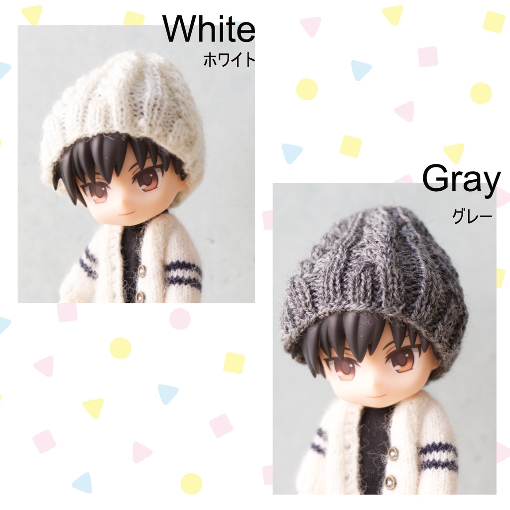 縄編みニット帽(Mサイズ)