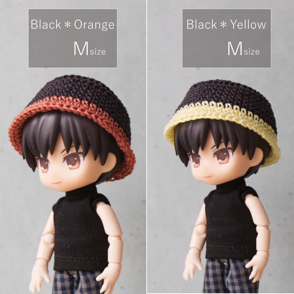 バイカラーバケットハット