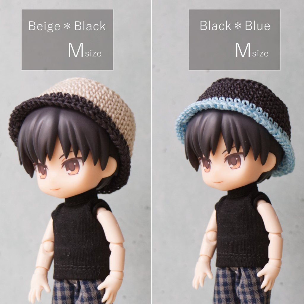 バイカラーバケットハット