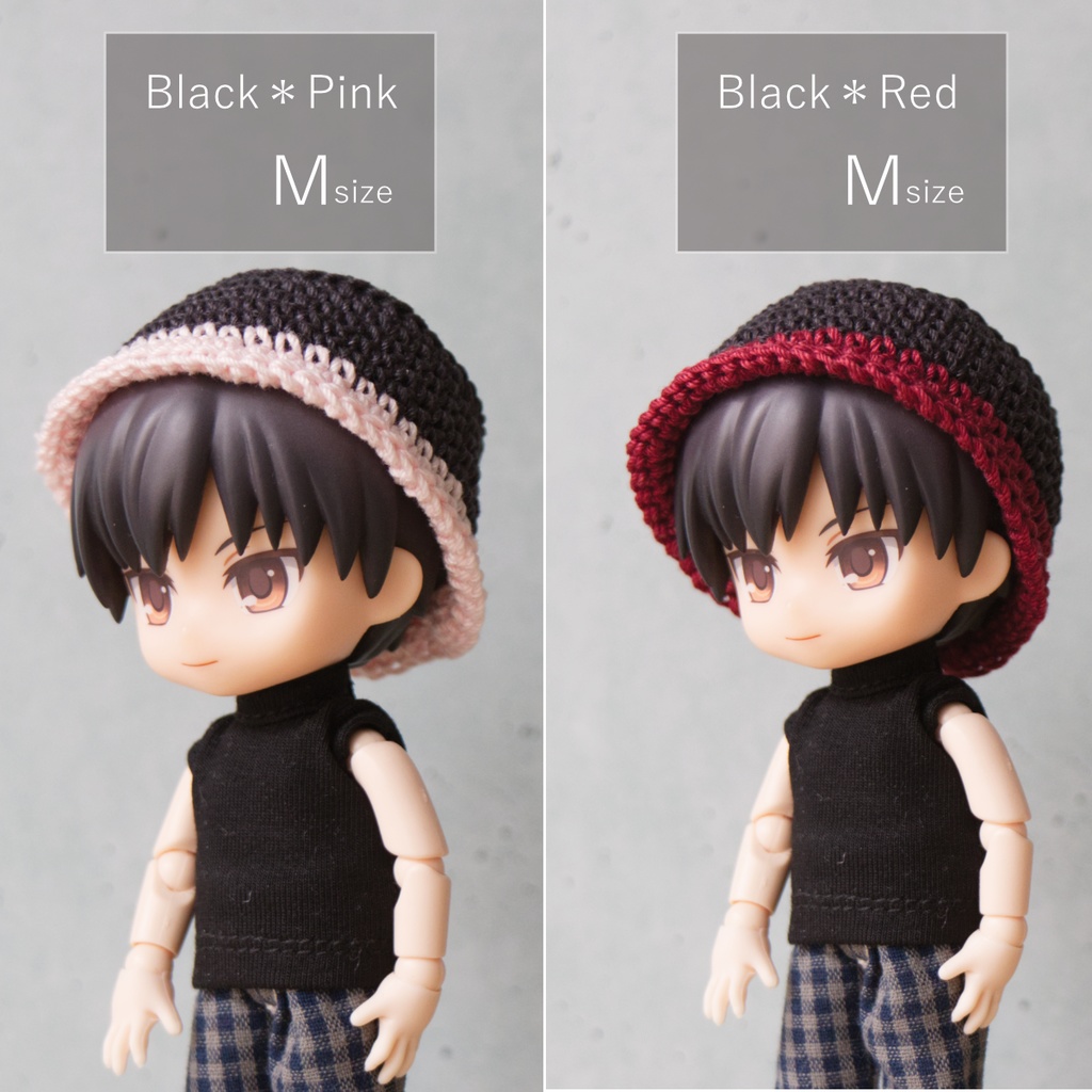 バイカラーバケットハット