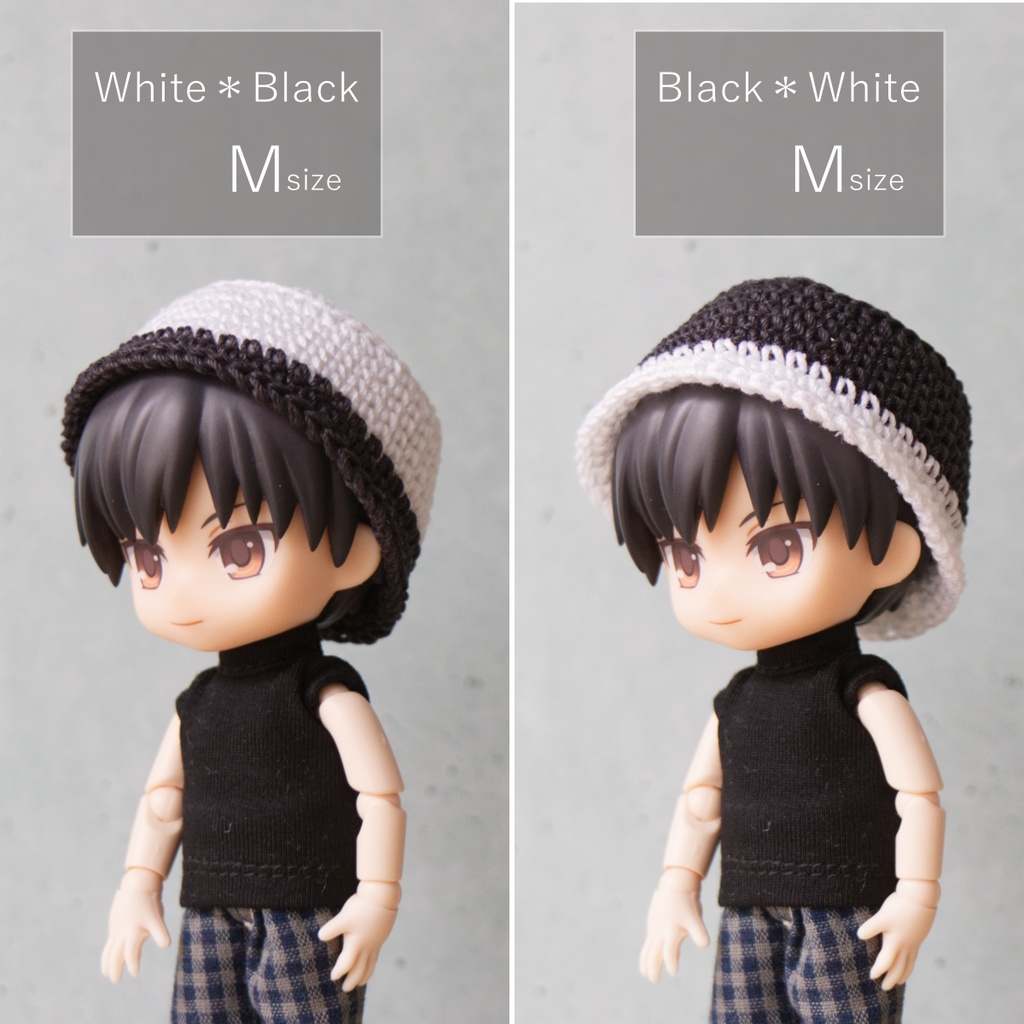 バイカラーバケットハット