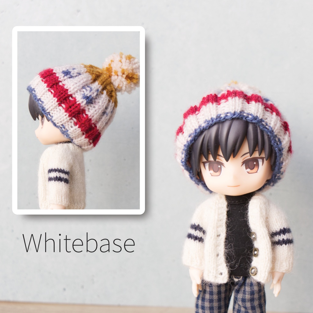 段染め毛糸のニット帽