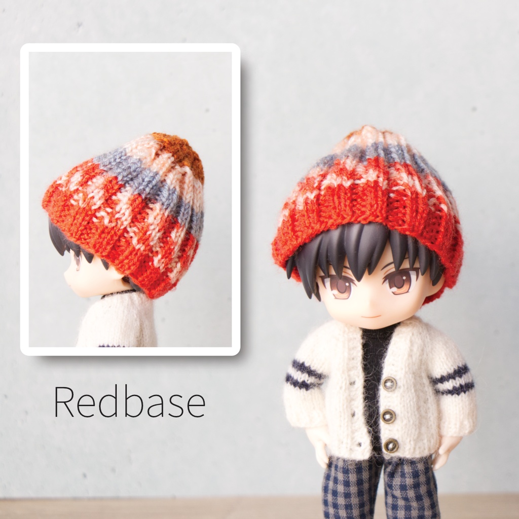 段染め毛糸のニット帽