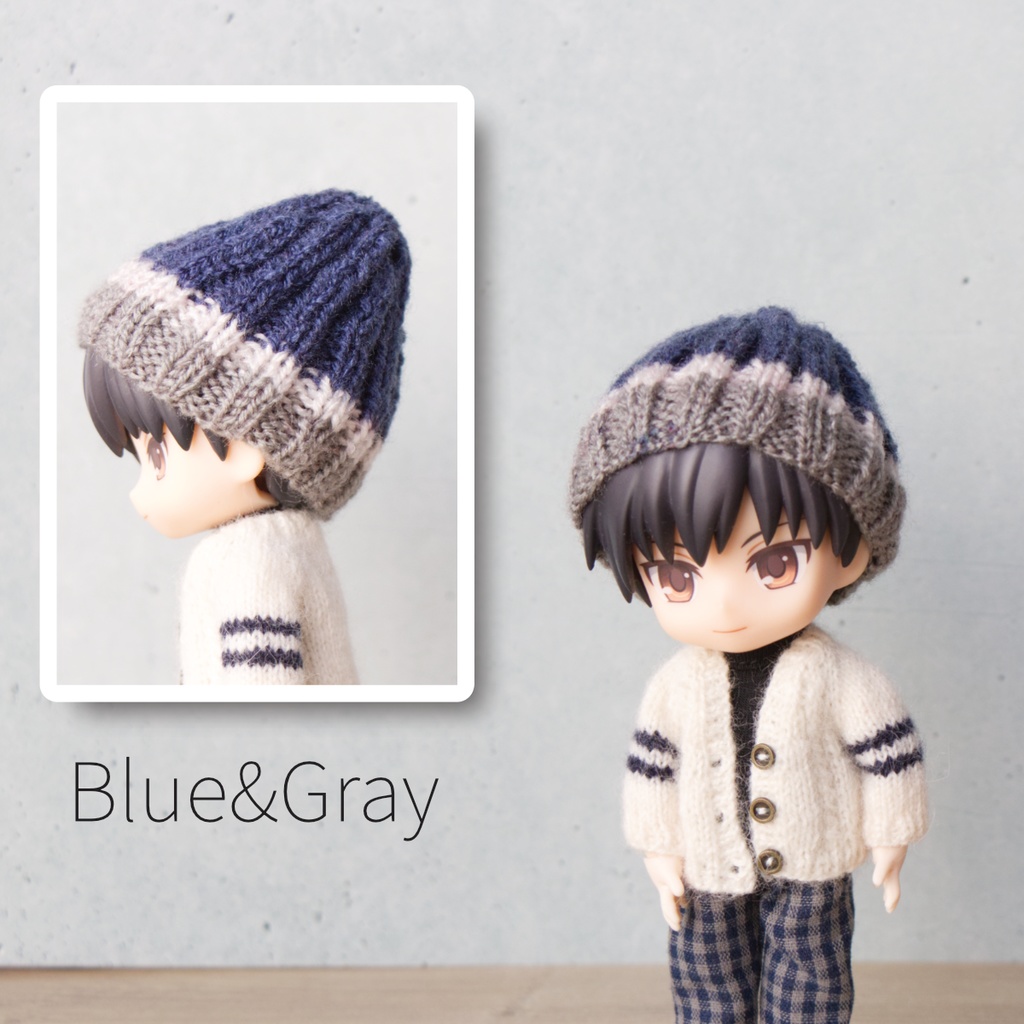 段染め毛糸のニット帽