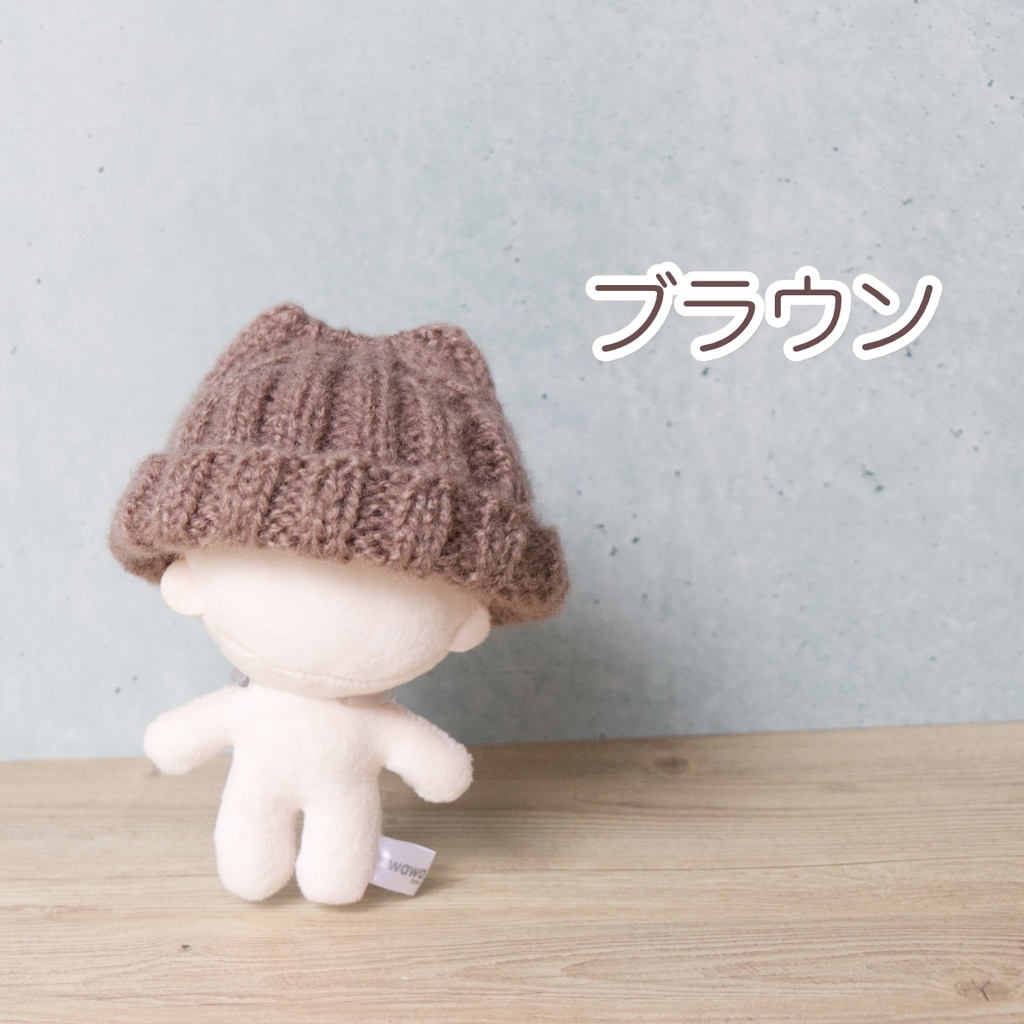 11cmぬい用の猫耳ニット帽