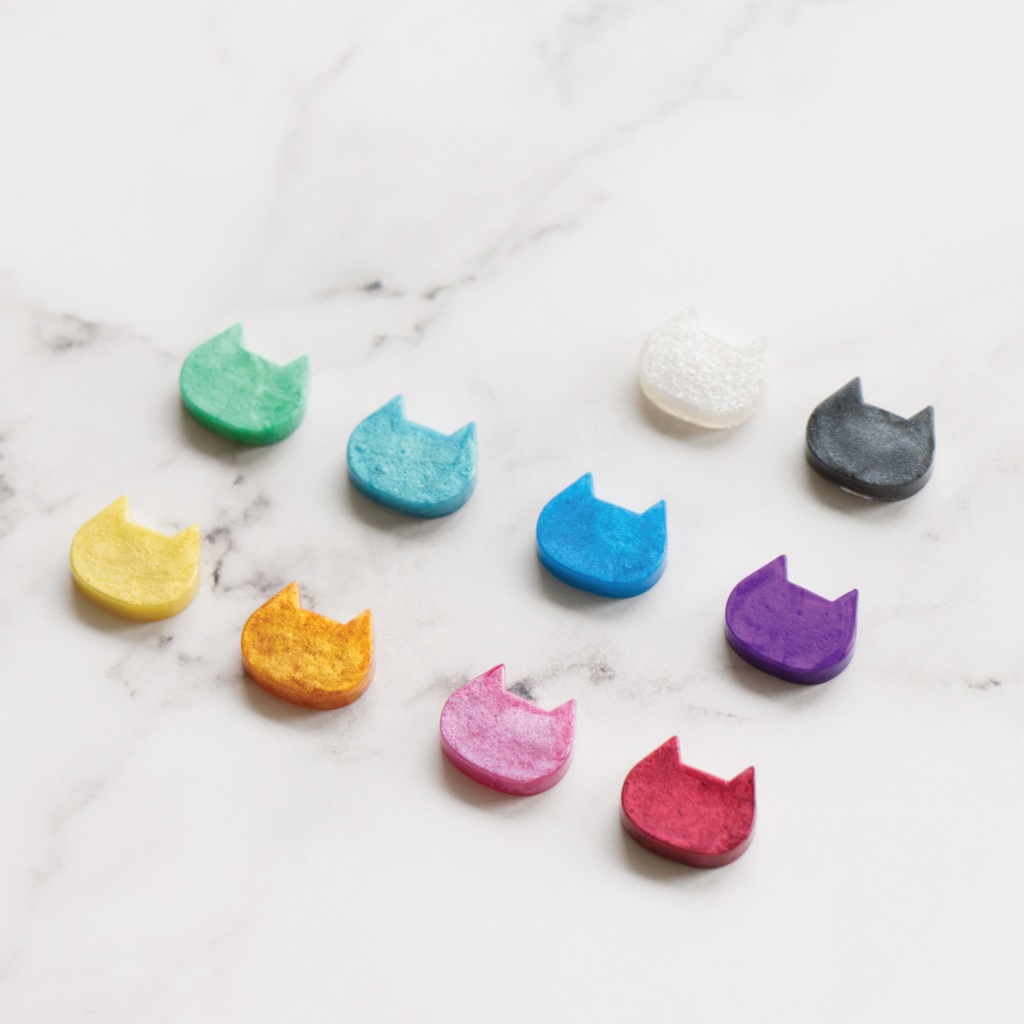 ピンバッチ メタリックキャット(大)