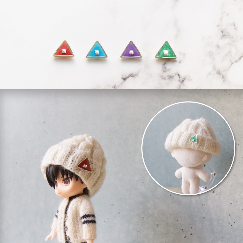 ピンバッチ風アクセサリー(L:メタリック)