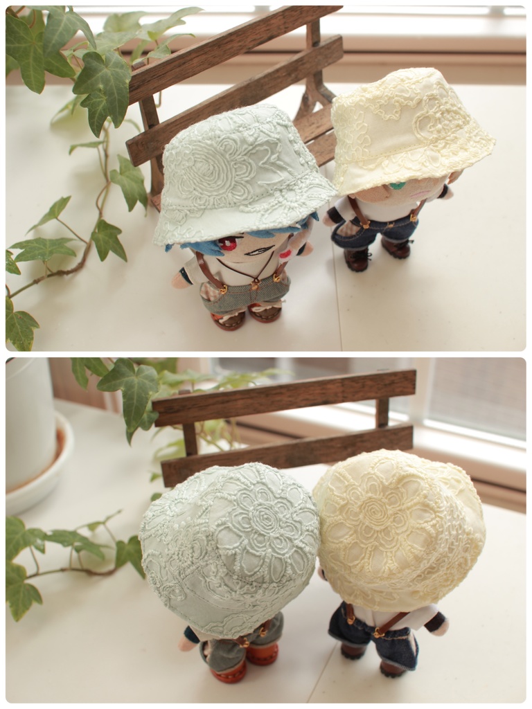 レースのバケットハット