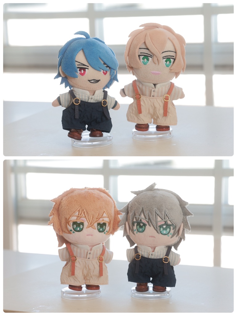 スタンドカラーシャツ&サロペットset