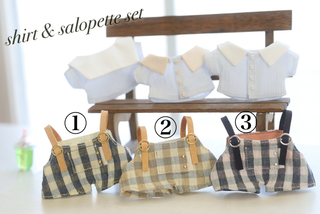 【5/5 21時頒布】shirt & salopette set