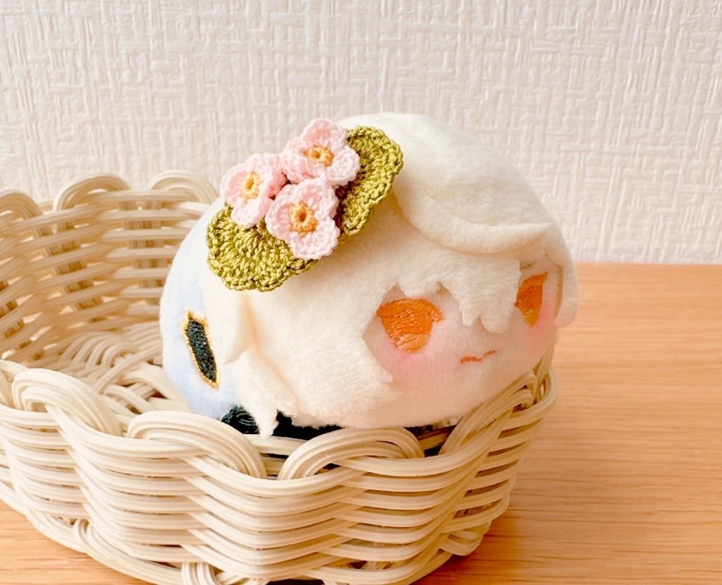 ビオラの花飾り(薄桃)