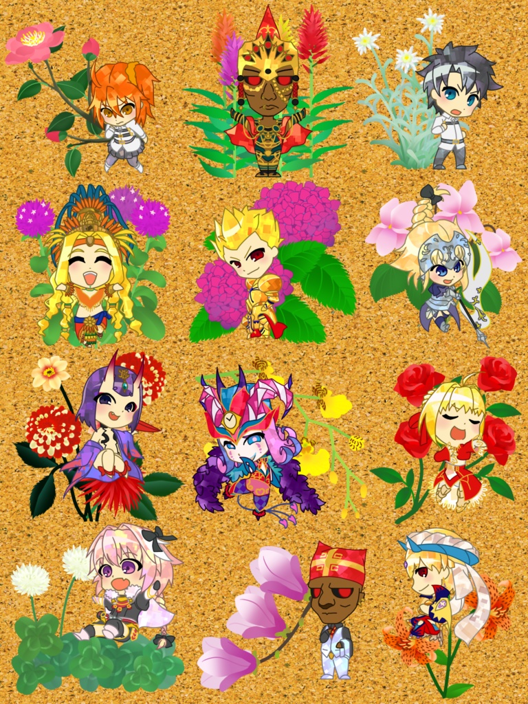 FGO　花言葉アクリルストラップ