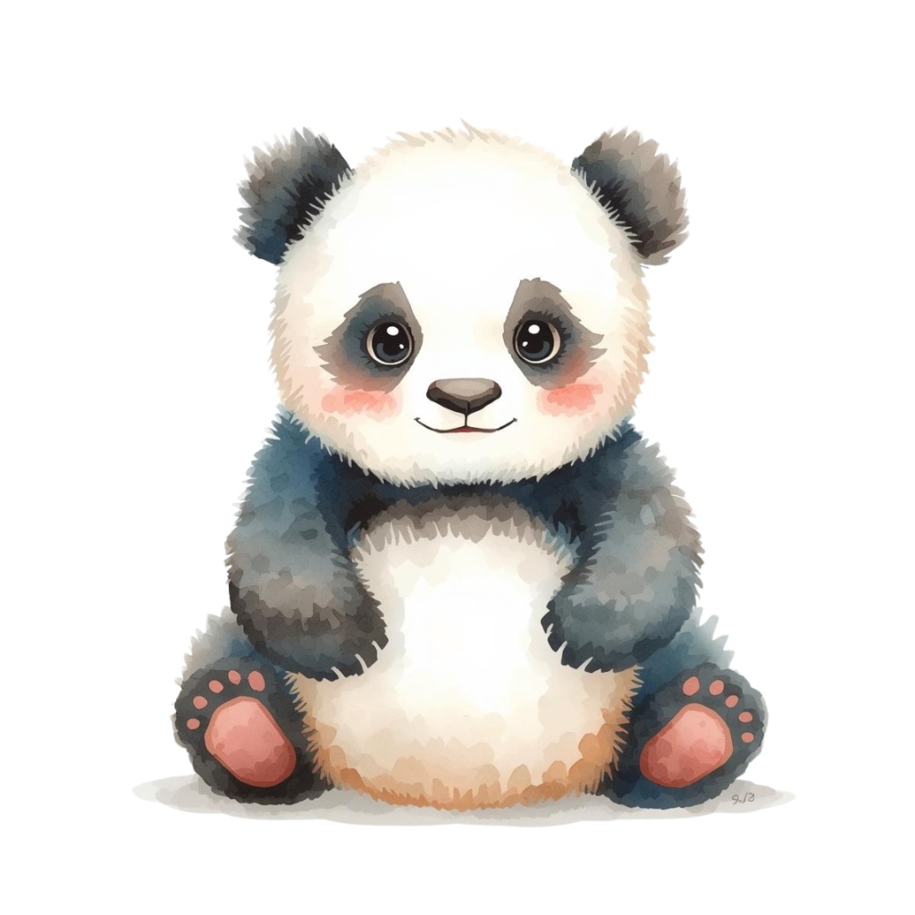 水彩風ベビーズーアニマルクリップアート20セット