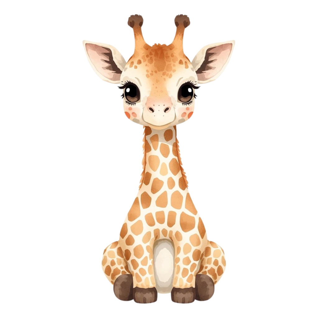 水彩風ベビーズーアニマルクリップアート20セット