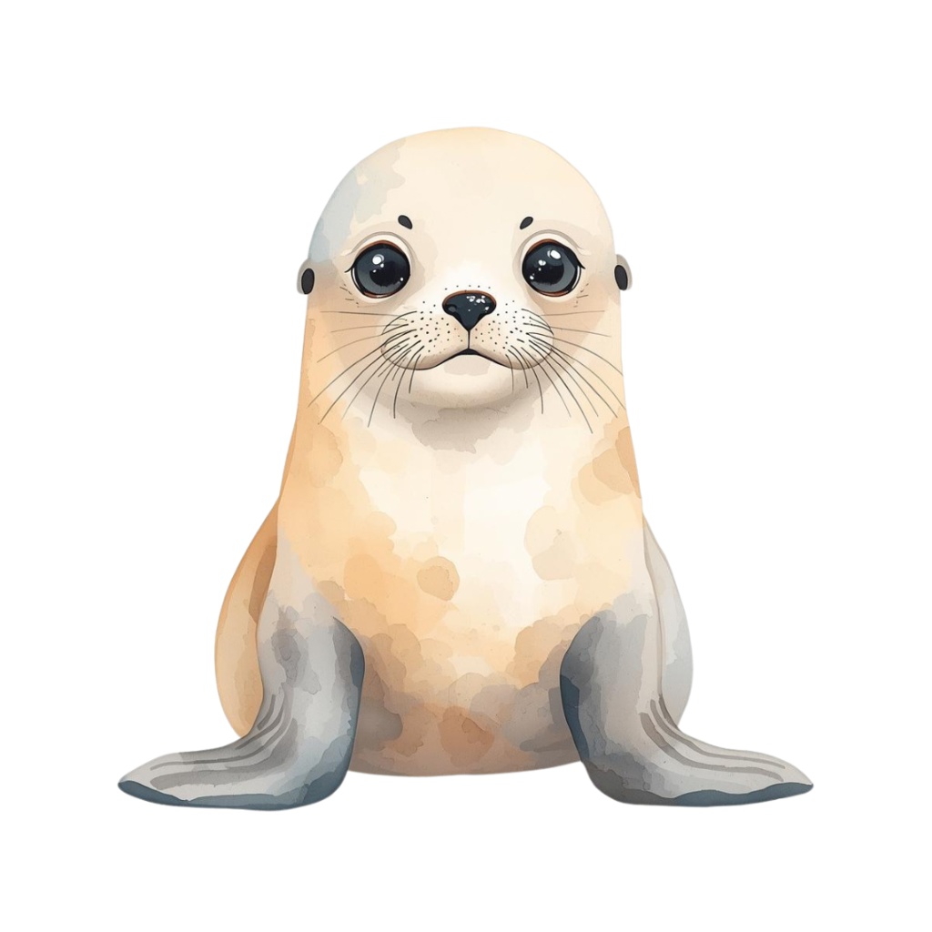 水彩風ベビーズーアニマルクリップアート20セット