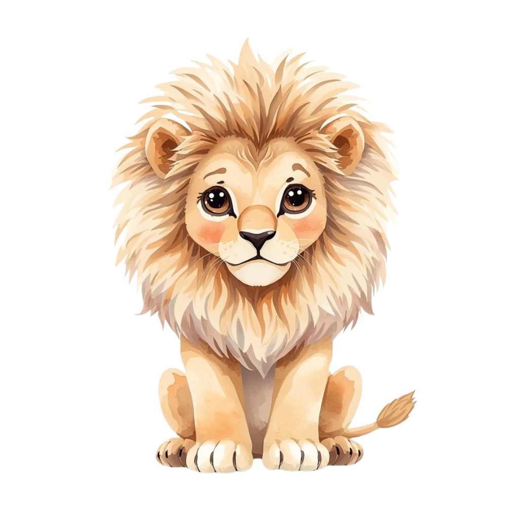 水彩風ベビーズーアニマルクリップアート20セット