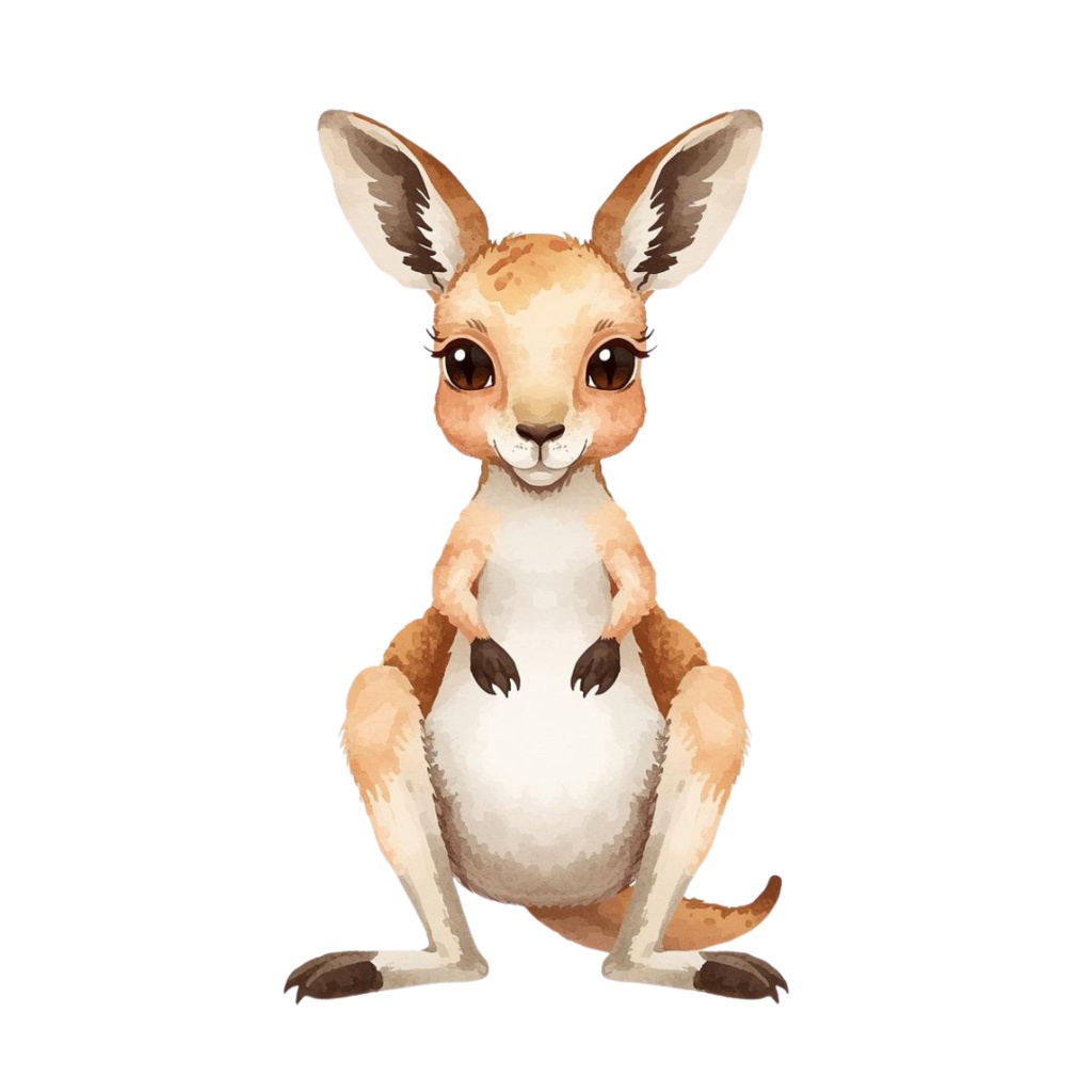 水彩風ベビーズーアニマルクリップアート20セット