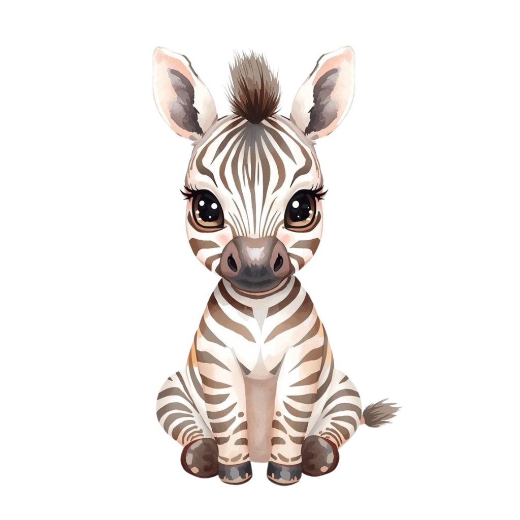 水彩風ベビーズーアニマルクリップアート20セット