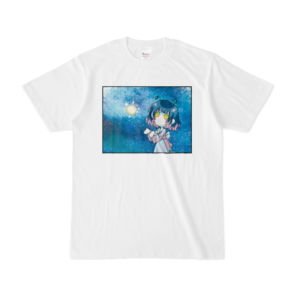 【ブログ絵】宇宙イヴちゃんTシャツ