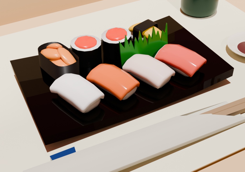 3D寿司カウンター&寿司帽