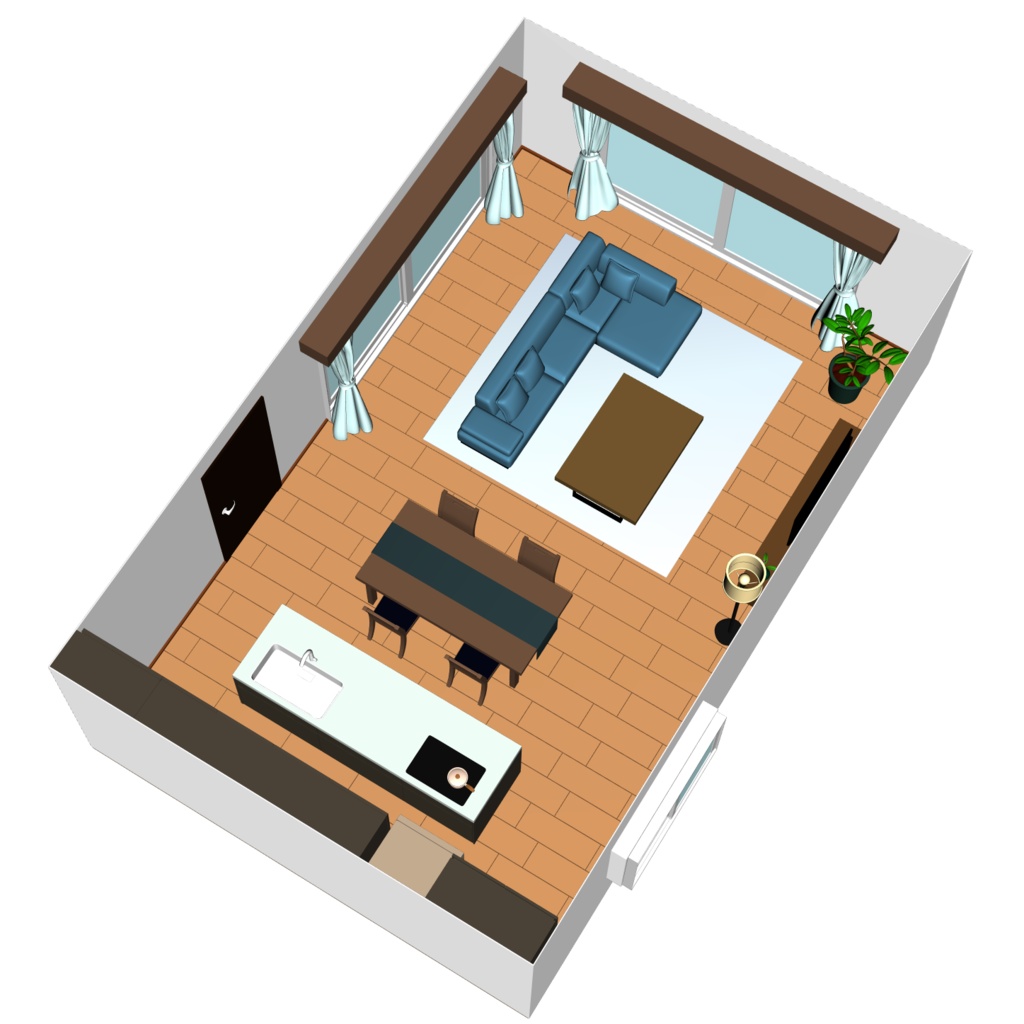 3Dリビングルーム【CLIP STUDIO PAINT】