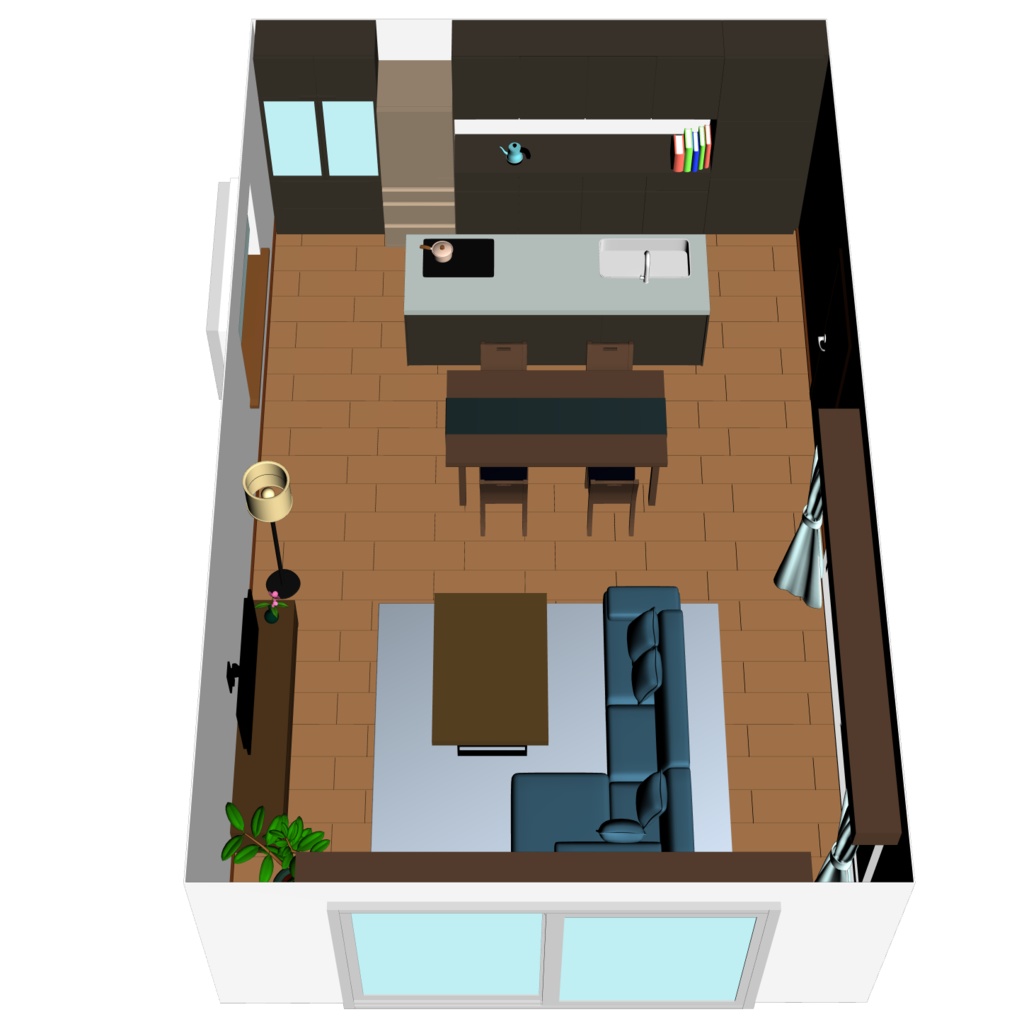 3Dリビングルーム【CLIP STUDIO PAINT】