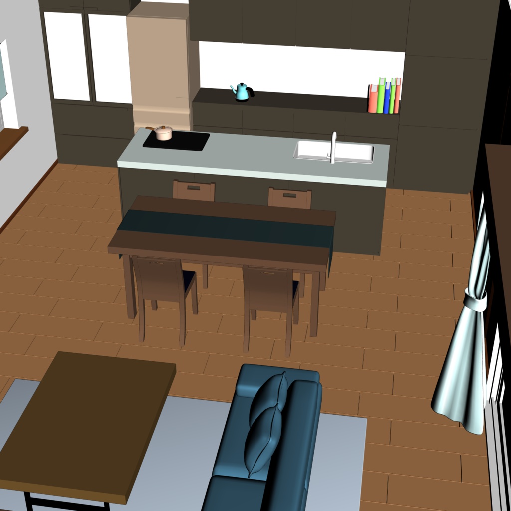 3Dリビングルーム【CLIP STUDIO PAINT】