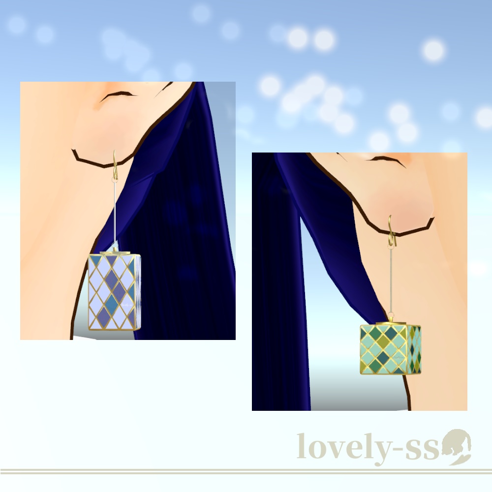 【lovely-ss】Cubeピアスセット