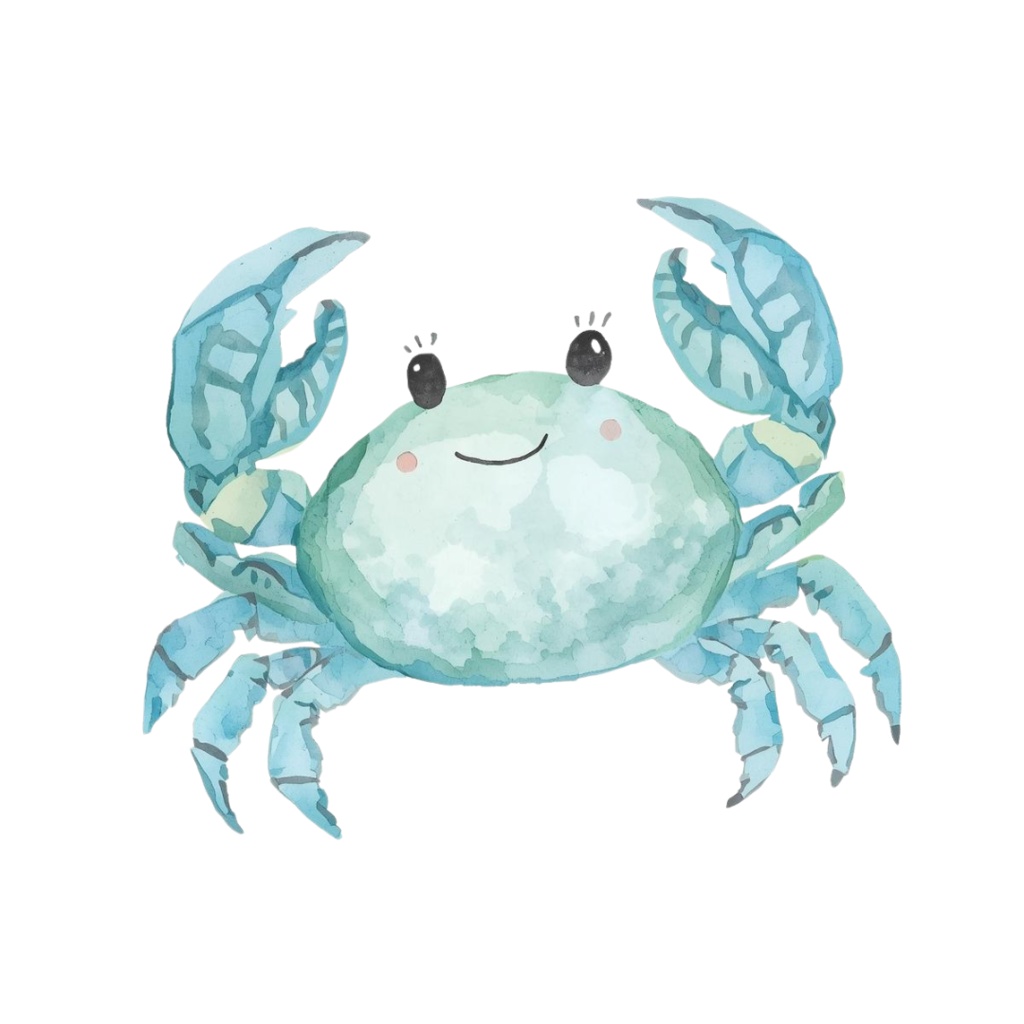 🎨 水彩画風 水色のお魚クリップアート 10種類セット(PNG形式・背景透過)