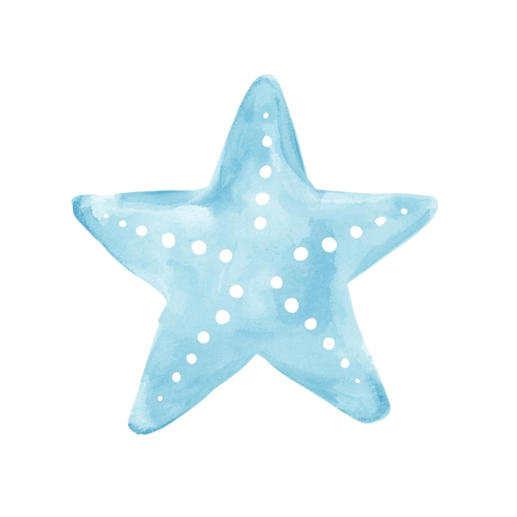 🎨 水彩画風 水色のお魚クリップアート 10種類セット(PNG形式・背景透過)