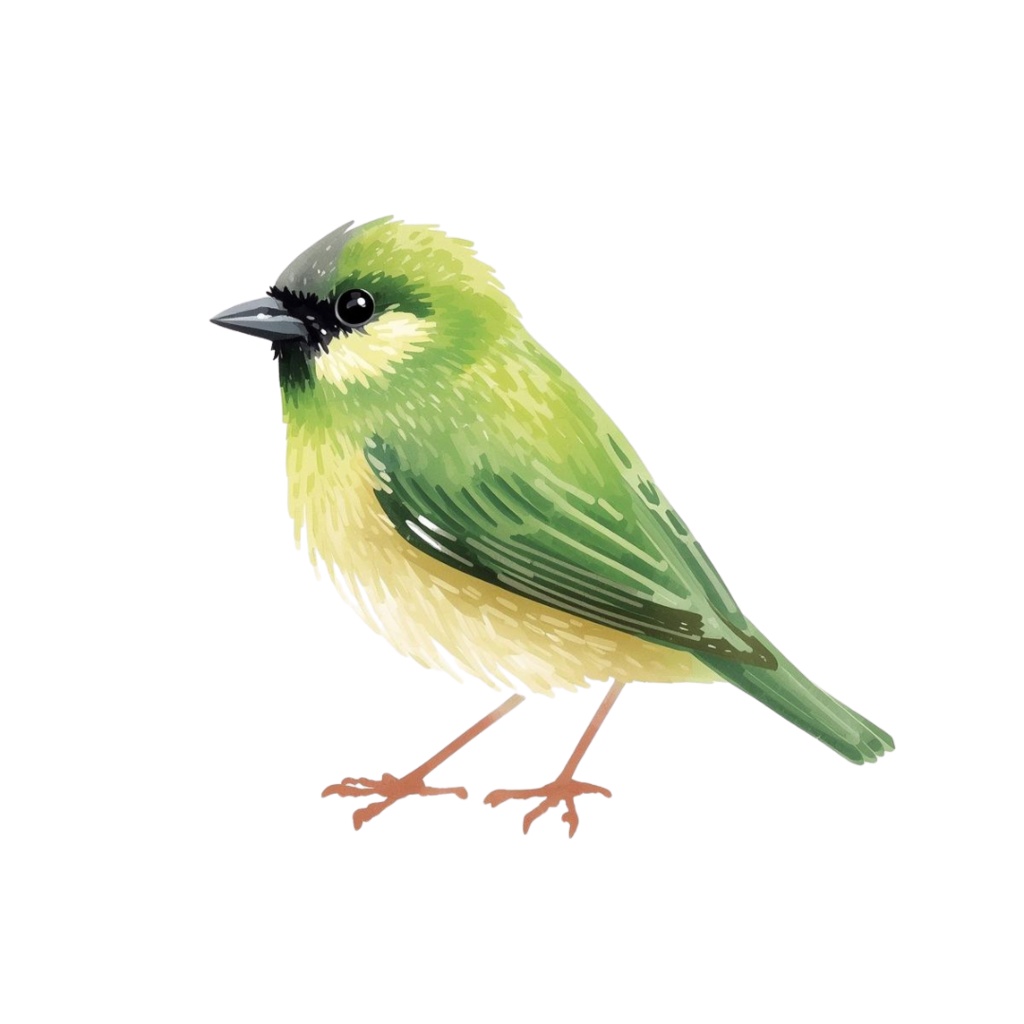 水彩画風 緑色の森のクリップアート 10種類セット(PNG形式・背景透過)