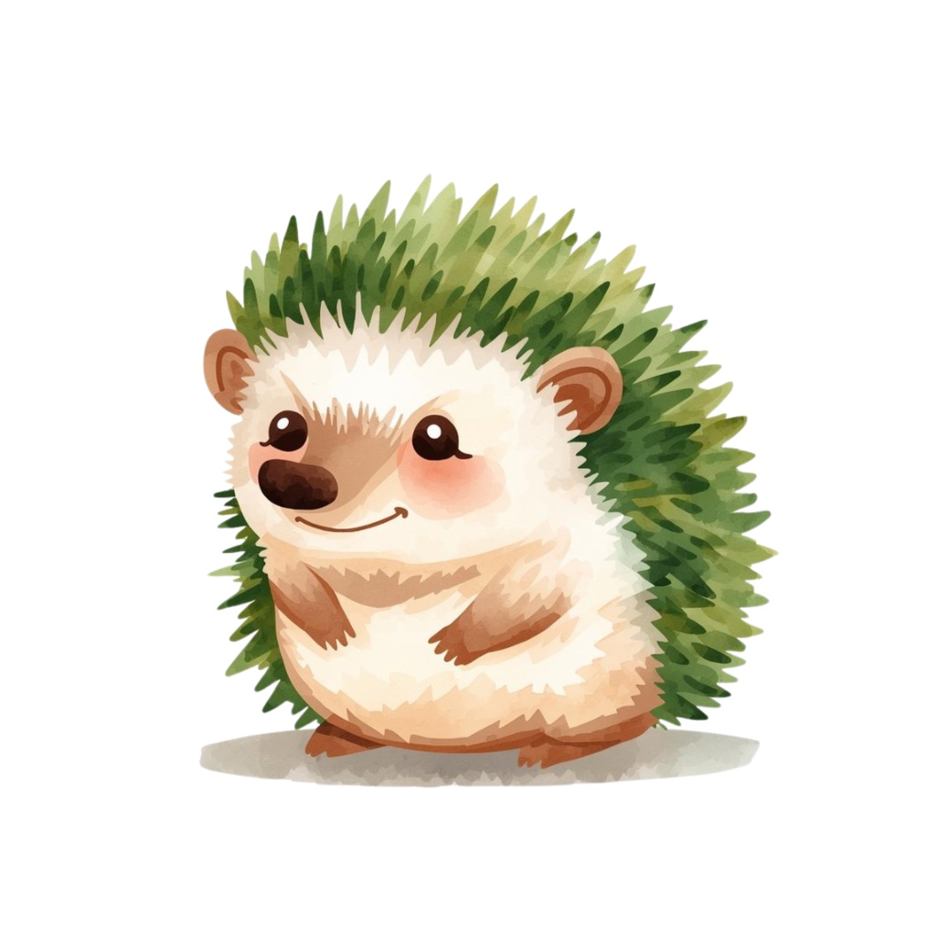 水彩画風 緑色の森のクリップアート 10種類セット(PNG形式・背景透過)