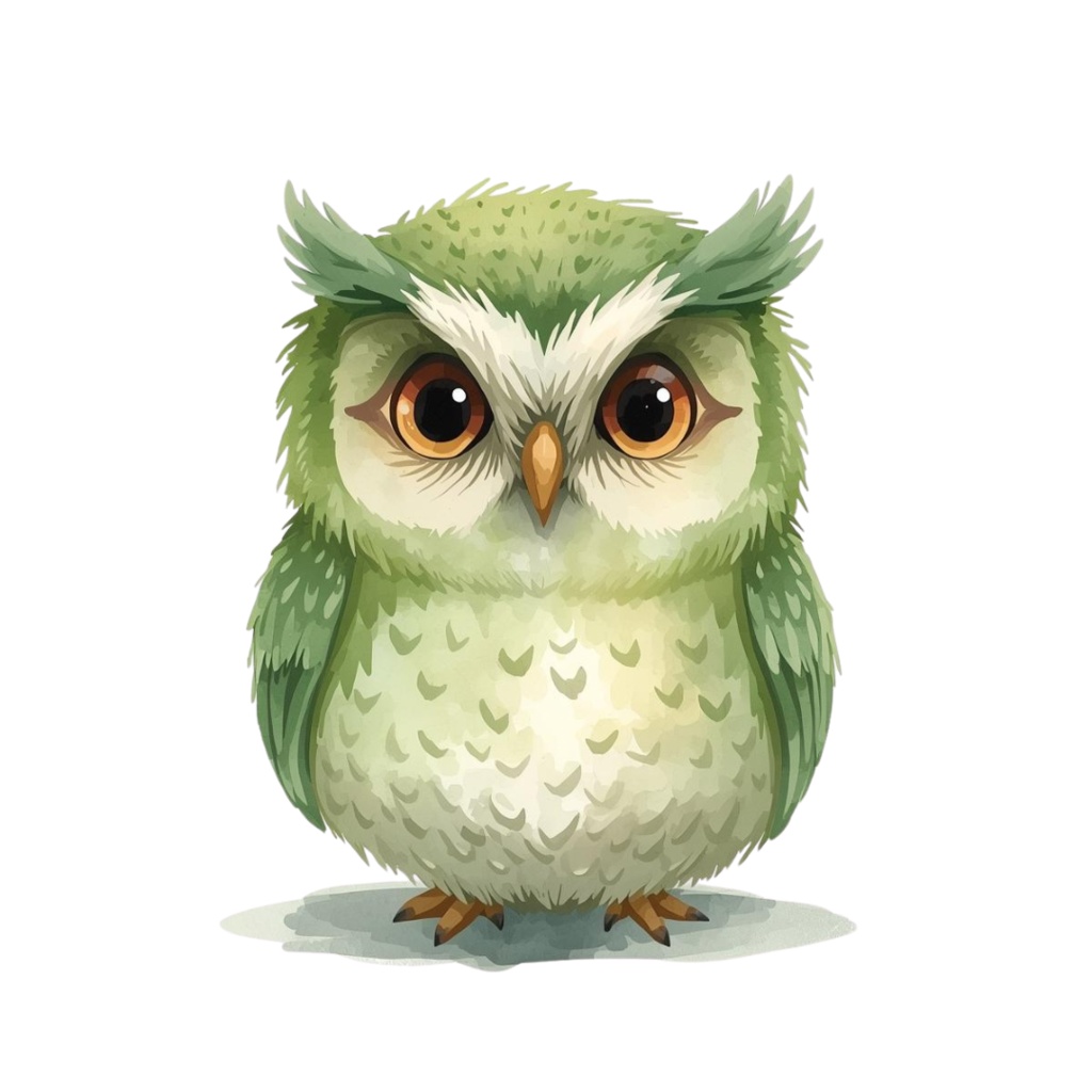 水彩画風 緑色の森のクリップアート 10種類セット(PNG形式・背景透過)