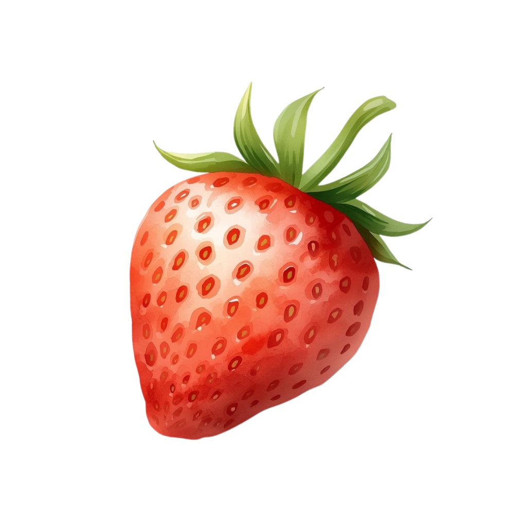 水彩画風 果物の可愛いクリップアート 10種類セット(PNG形式・背景透過)