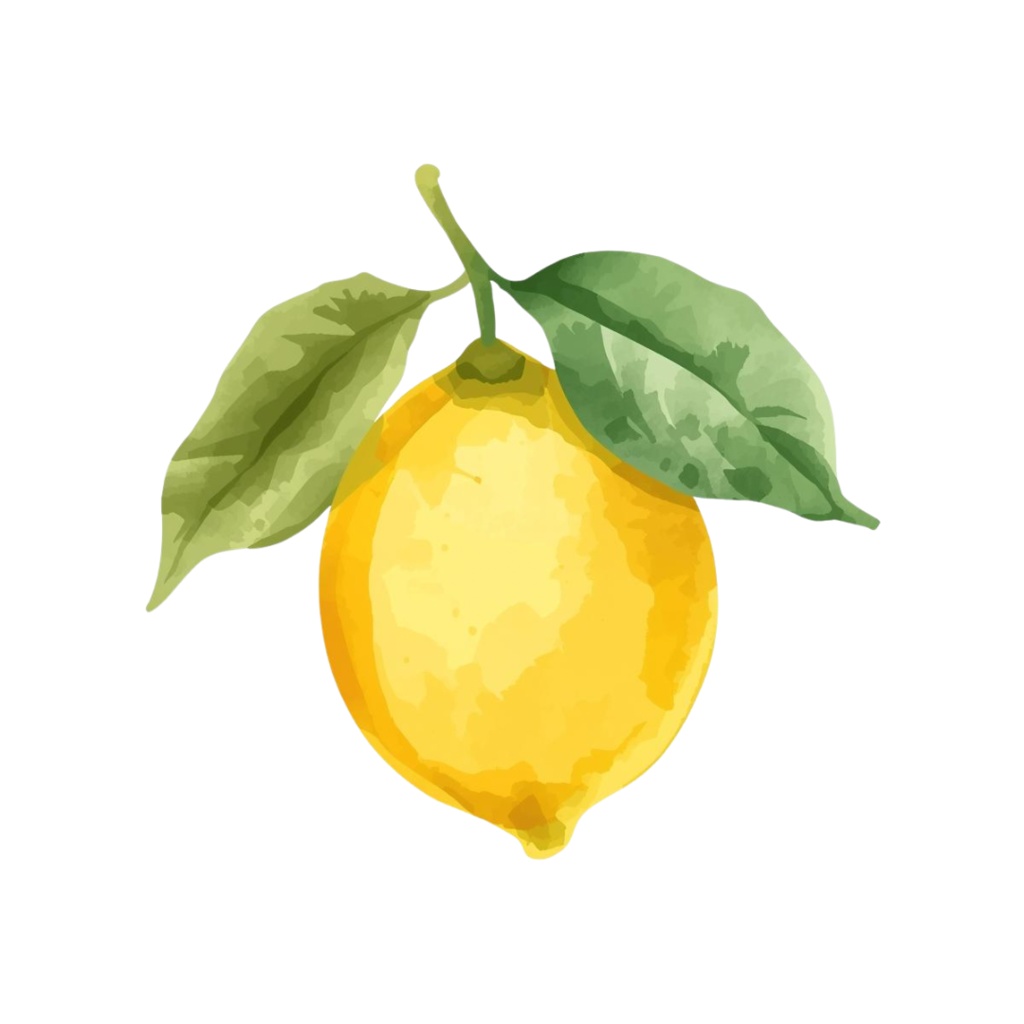 水彩画風 果物の可愛いクリップアート 10種類セット(PNG形式・背景透過)