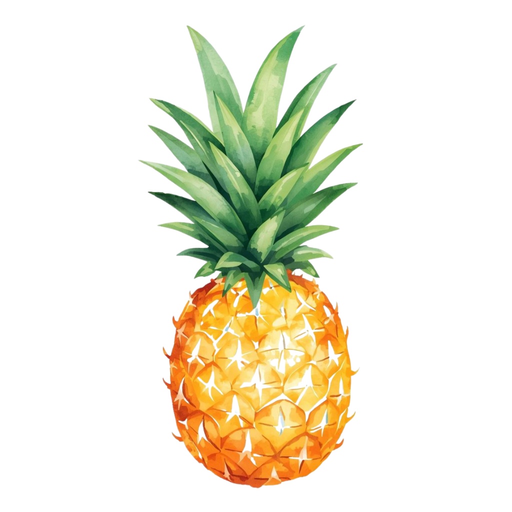 水彩画風 果物の可愛いクリップアート 10種類セット(PNG形式・背景透過)