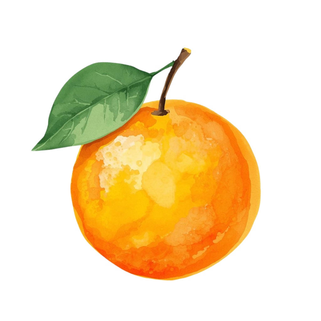 水彩画風 果物の可愛いクリップアート 10種類セット(PNG形式・背景透過)