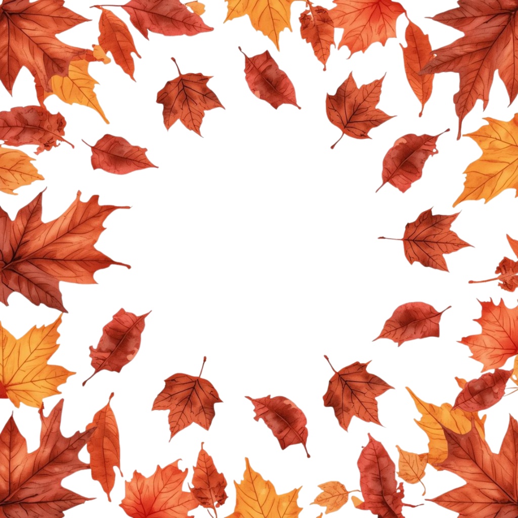 水彩画風 秋の可愛いクリップアート 10種類セット(PNG形式・背景透過)