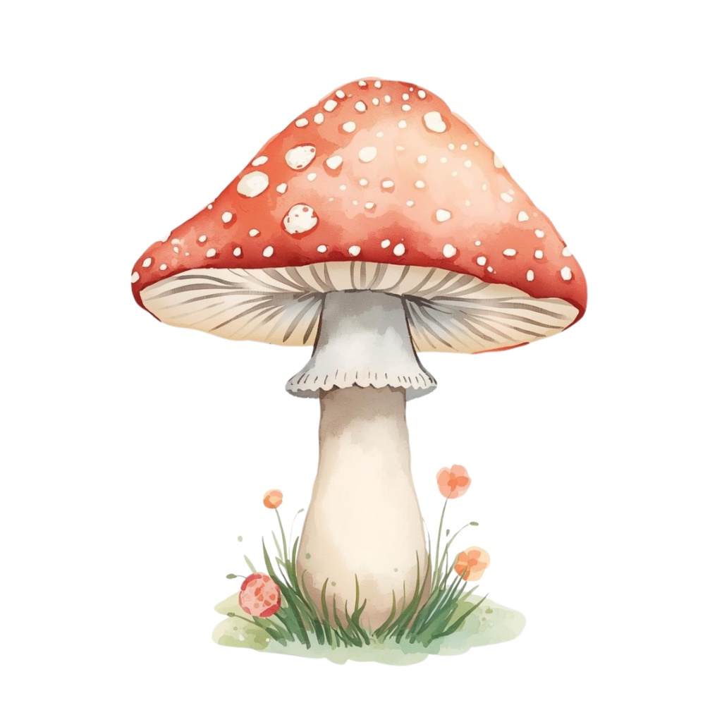 水彩画風 秋の可愛いクリップアート 10種類セット(PNG形式・背景透過)