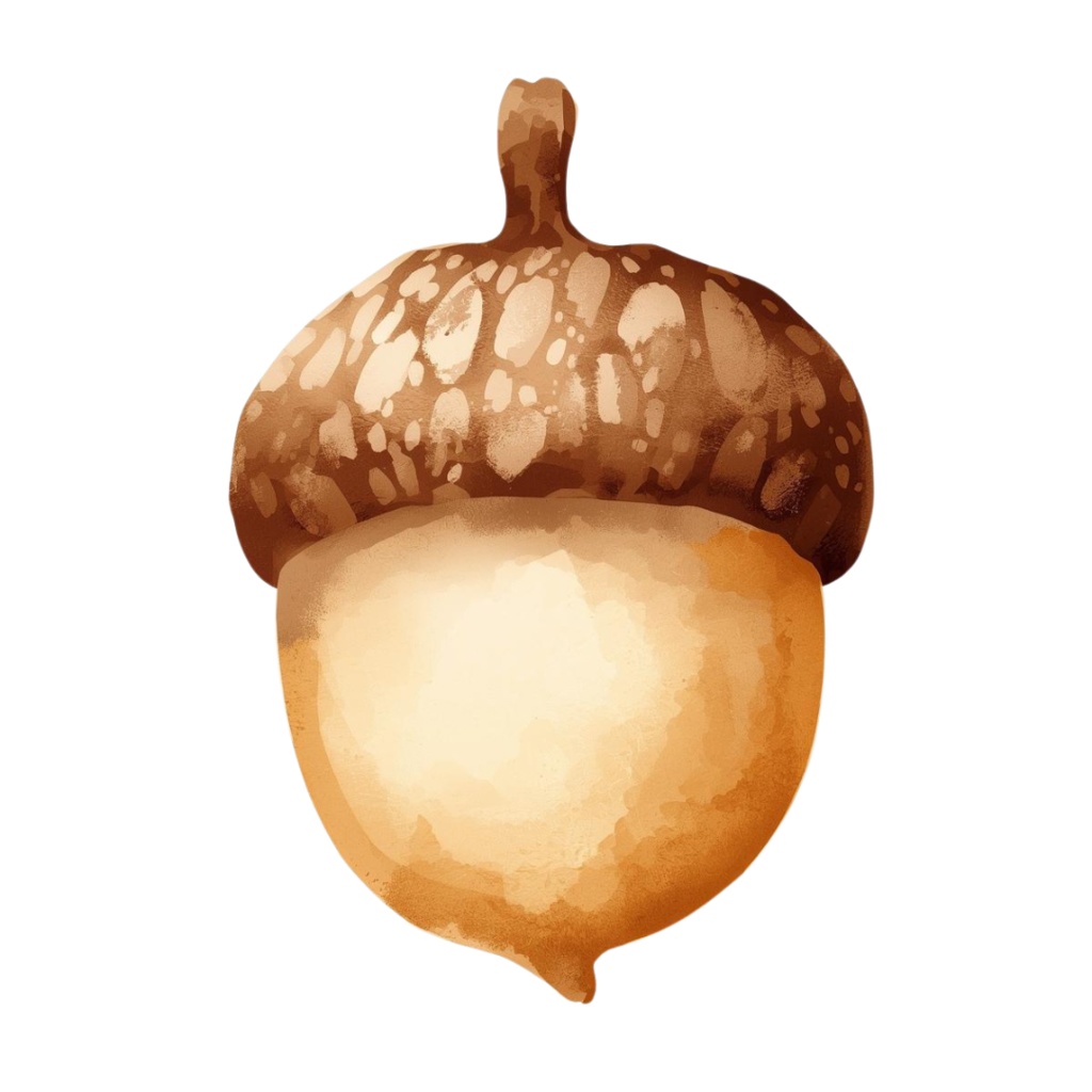 水彩画風 秋の可愛いクリップアート 10種類セット(PNG形式・背景透過)