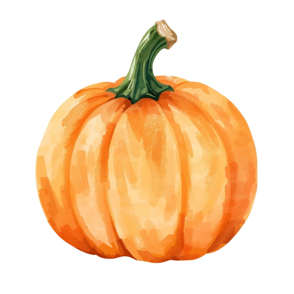 水彩画風 秋の可愛いクリップアート 10種類セット(PNG形式・背景透過)