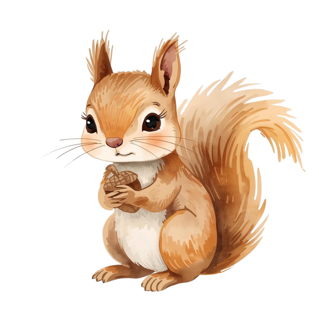 水彩画風 秋の可愛いクリップアート 10種類セット(PNG形式・背景透過)