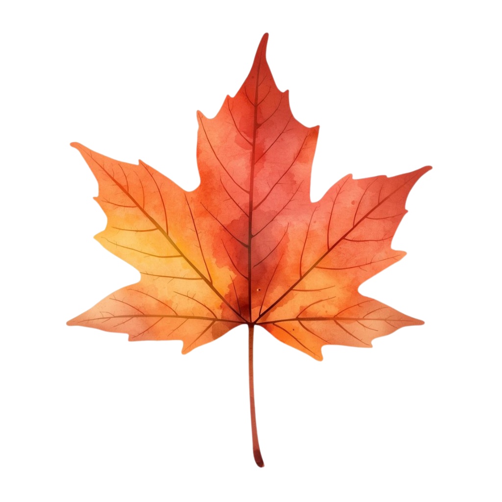 水彩画風 秋の可愛いクリップアート 10種類セット(PNG形式・背景透過)